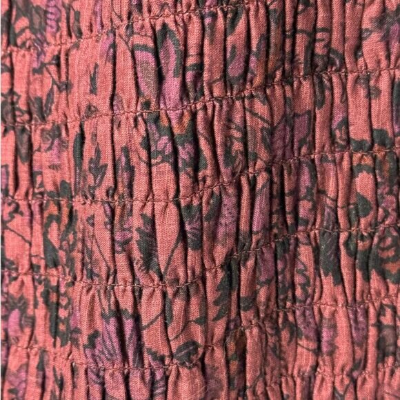 NWT Free People Smock It To Me Mini Dress Burgundy - Picture 10 of 12